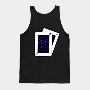 Sagittarius Zodiac Sign Card Tank Top